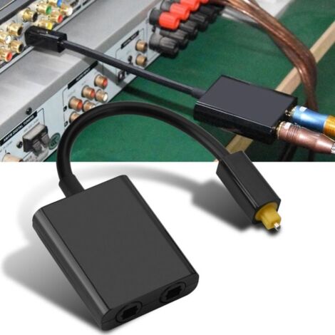 Splitter Audio Optique Toslink 1 Vers 2 - Distributeur Double Professionnel | Pour Home Cinéma & Systèmes Son | Argent