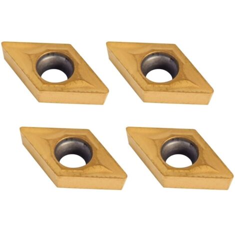 Lot de 10 fraises en forme de diamant CNC - En mtal dur - Avec bote DCMT070204-HM YBC251 (1/5)