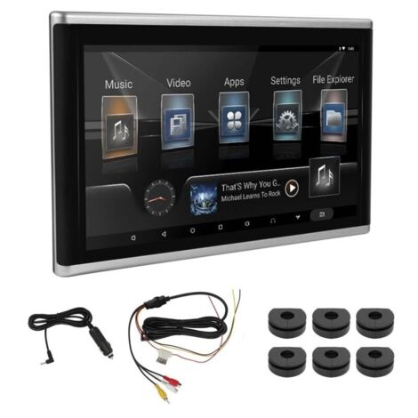 Lecteur DVD Portable Voiture Appuie-tête de 9 Pouces 4K WIFI Bluetooth à écran tactile MP3 MP4 WMA AVI d\'appui-tête Moniteur multimédia numérique