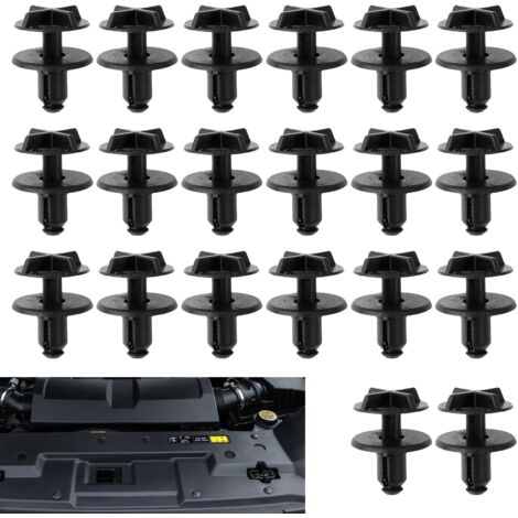 Lot de 20 clips de retenue de panneau de capot de batterie en plastique pour Land Rover Range Rover LR024316, boucle de couvercle de batterie, garniture de panneau de voiture, clou traversant en nylon