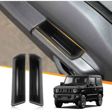 Boîte de Rangement pour Poignée Porte Avant pour Suzu-ki Jimny JB64 JB74 2018-2023, Jimny Porte Latérale de Voiture Accessoire, Accessoires d'intérieur Jimny [Lot de 2]