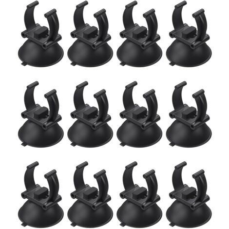 Ventouses pour chauffage d'aquarium, tubes de 2,8 cm pour lampes chauffantes (ne convient pas aux tubes d'air comprimé), lot de 12.