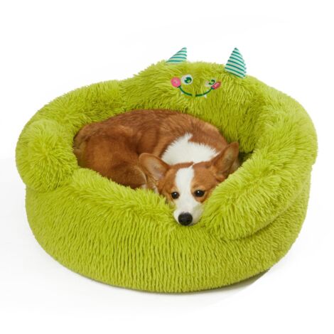 Panier souple pour chien, panier orthopédique grande taille (69 x 69 x 36 cm), panier lavable, panier en carton, vert