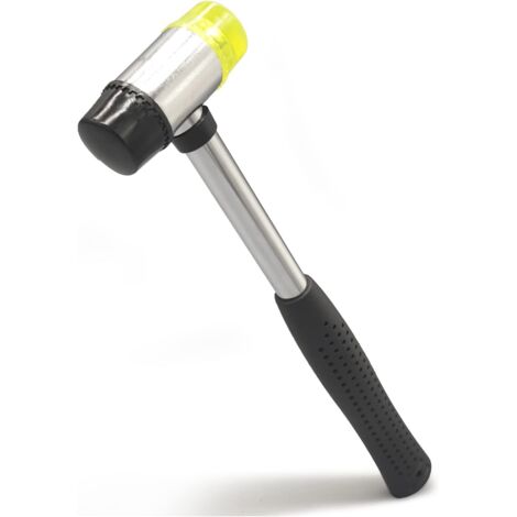 Maillet caoutchouc 25 mm, 160 g, Marteau caoutchouc avec Poignée antidérapante, Double Interchangeables en Tête en résine/caoutchouc, pour Bijoux/Artisanat/Bois/Plastique