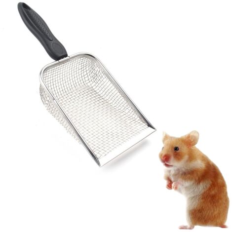 Pelle à litière pour hamster, filet de nettoyage des coins à trous fins, outil de nettoyage des déjections de hamster (1/5)