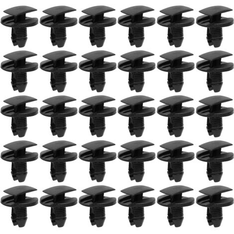 Lot de 30 Clips de Fixation Parechocs, Rivets en Plastique Attaches, Garde-Boue Rivets Clips de Retenue, Clips Voiture pour Auto Panneaux Garniture de Portière Compatible avec Citroen Peugeot