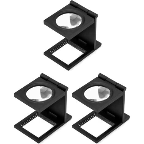 pièces loupe de Table Compte-Fils, Pliable Compteur de Fils en métal, grossissement de 10x, loupe de Lecture pour Travail, Bureau Maison, réparation, Hobby, Artisanat, journaux