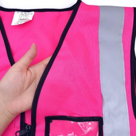 Dib Safety Gilet réfléchissant haute visibilité, ANSI classe 2 avec poches et fermeture éclair, gilet de travail de construction haute visibilité