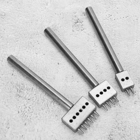 Kit De 4 Alênes (fers à Percer) Pour Cuir - Longueur 100mm - Acier Argenté