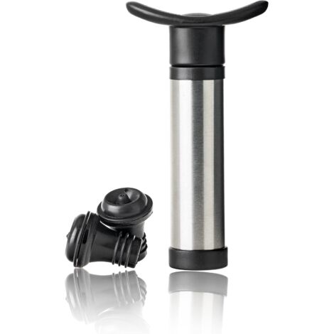 Pompe à vin sous vide Silber en acier inoxydable 2 bouchons en silicone inclus, hermétiques, anti-oxydation Préserve la fraîcheur et les arômes