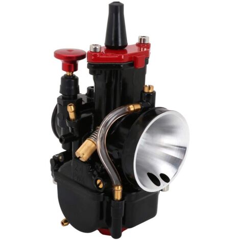 Carburateur PWK 26 mm, pour motos, quads et motos tout-terrain 75 cc, 80 cc, 100 cc et 125 cc, noir.