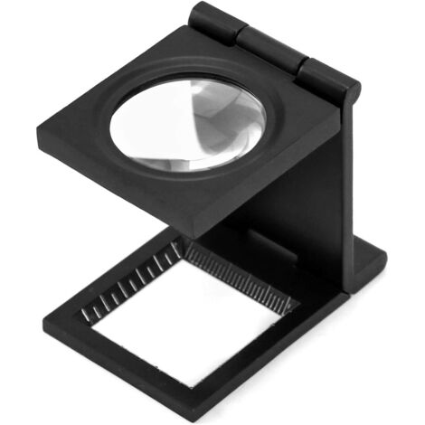 Loupe de Table Compte-Fils, Pliable Compteur de Fils en métal, grossissement de 10x, loupe de Lecture pour Travail, Bureau Maison, réparation, Hobby, Artisanat, journaux