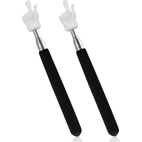 Pcs pointeurs télescopiques pour Enseignants, bâton Extensible pour Pointer avec Les Doigts, pour Les Enseignants du Primaire et du Jardin d'enfants (Noir) (1/5)