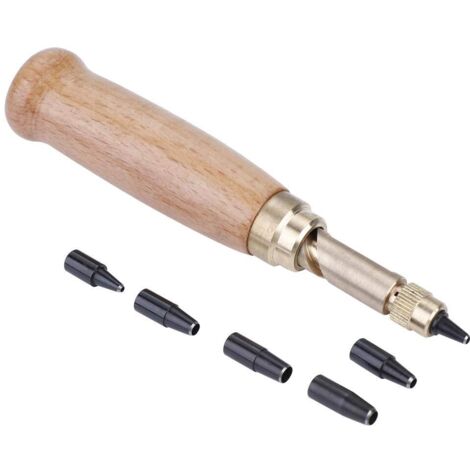 Outil de perforation pour la couture du cuir, perforatrice automatique pour ceintures avec embouts de perforation de 1,5/2/2,5/3/3,5/4 mm