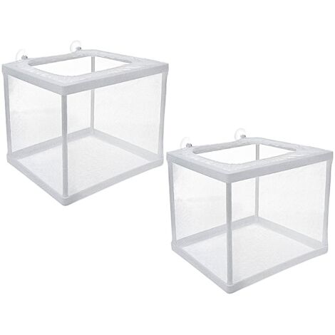 Lot de 2 boîtes d'élevage flottantes pour poissons d'aquarium, idéales pour la reproduction.