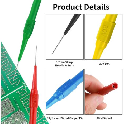Pinces Crocodiles 1000V Kit Sondes Multimètre - Pinces Crocodiles 30A - Fiches Banana 4mm Sondes Multimètre Handskit