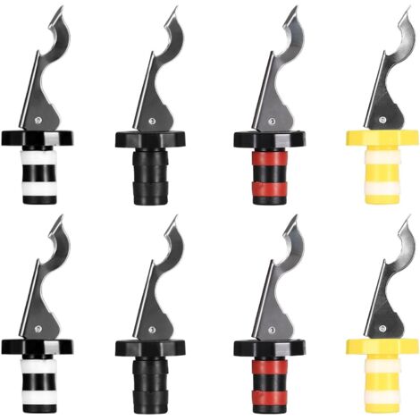 Bouchons à levier, lot de 8, pour bouteilles de vin, d'eau et autres boissons. Bouchons universels réutilisables pour vin, champagne, bière et autres boissons.