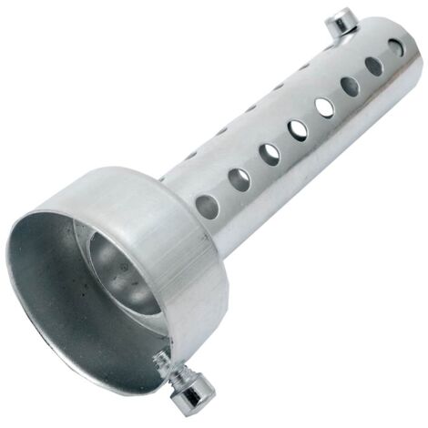 Silencieux d'échappement moto 45 mm argenté, 1 x silencieux court universel pour moto avec chicane DB Killer
