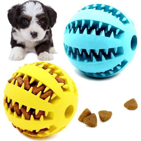 Jouet Chien Croquettes, Jouet à Mâcher Interactif Chien Indestructible, Distributeur de Croquettes et Friandises (Taille Petit)