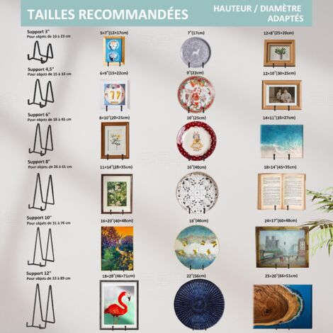 Support Assiette Decorative, Presentoir Livre, Porte Assiette, Support