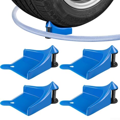 2 Guides De Tuyau Pour Lavage Voiture - Noir, Plastique, 16,3x11,5x7,3 Cm - Évite Que Le Tuyau Coince Sous Pneus