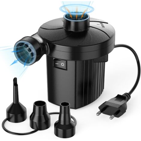 Pompe à air électrique Gonflable, 220-240 V, Pompe à air de Camping en Plein air avec 3 Buses, lit pneumatique, Bateau, Matelas pneumatique, canapé, Flotteur de Piscine (1/5)