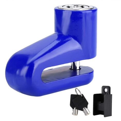 Motorcycle Disc Brake Lock, Safety Disc Brake Lock, Bicycle Brake Wheel Disc Rotor Lock Anti-theft Scooter Motorcycle (Blue) (1/5)