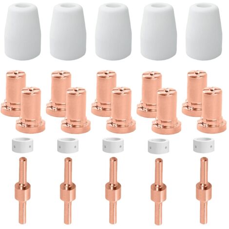 Decoupeur Plasma Buse Consommables Parkside Tip Buse Plasma Decoupe Electrode Tip Buse Consommable pour Cut 30 40 50 (25 pièces)