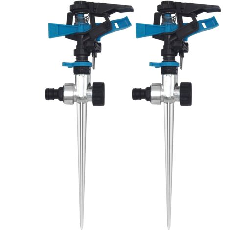 2 Pièces Arroseur à Pulsation, Arroseur de Pelouse,pour arrosage jusqu'à 530 m², arroseur Circulaire 360°, pour Arroser Les Plantes Fleurs Légumes(F)
