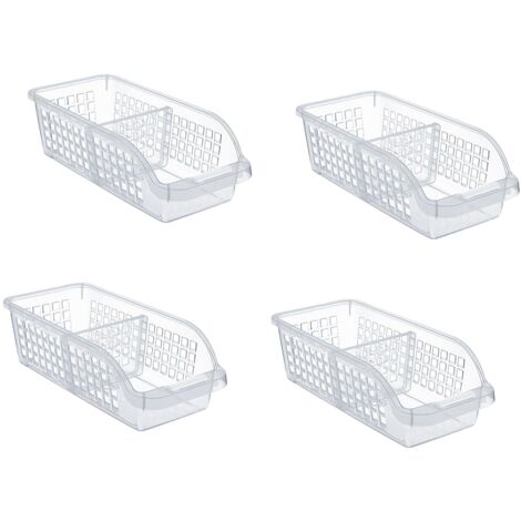 4PCS Coffre-Fort de Stockage Avec une Plaque Séparatrice - Conteneur de Stockage de Cuisine, Réfrigérateur et Autres Organisateurs (1/5)