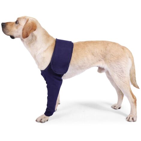 Manchon de Protection Anti-Léchage pour Chiens, Manchons de Récupération Chirurgicale pour Chien, pour Blessure à la Jambe Antérieure des Animaux Domestiques(Bleu, M)