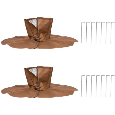 Lot de 2 Protection des racines de palmier,protection hivernale pour racines de palmier,protection hivernale contre le gel,protection contre le froid pour plantes et arbres jusqu'à 34 cm de diamètre (1/5)