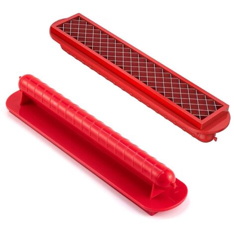 Coupe-Saucisses pour Hot-Dog, avec Poignée Hot-Dog Cutter, Acier Inoxydable Oupe-Hot-Dog, Coupe-Saucisses, Adapté pour Maison, Restaurant, Barbecue