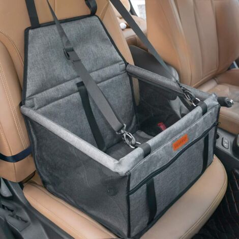 Sac de Transport Chien et Chat avec Rehausseur, Ceinture de Siège de Voiture de Sac de Voiture d'animal Familier Respirant pour l'animal Chat de Chien.