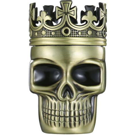 Herb Grinder King Skull Ancien roi Crâne Broyeur à pollen pour épices, café, herbe, craeuter, épices (bronze) (1/5)