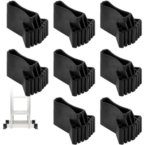 8 pièces de pieds de remplacement pour échelle, embouts antidérapants pour échelle, housses de pieds pour échelle, noir, accessoires pour échelles télescopiques, échelles à échelons, échelles