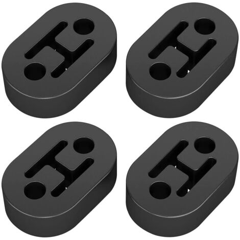 4Pcs cintre d'échappement universel à 2 trous,diamètre du trou 12mm,support de silencieux d'isolation d'échappement de voiture,support de support de silencieux,caoutchouc haute densité