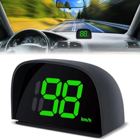 Compteur de vitesse numérique universel HUD pour voiture, moto et vélo, écran de 2 pouces, noir