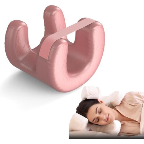 Oreiller Anti-Âge Anti-Rides,Oreiller Ergonomique Cervical,Combat Les Rides du Sommeil,Mousse à Mémoire de Forme, pour Dormir sur Le Dos ou sur Le Côté (Rose) (1/5)