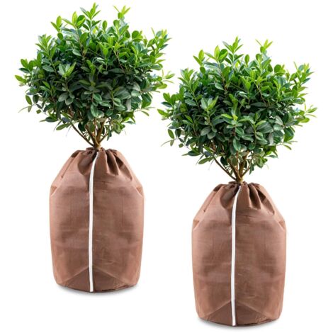 Housses d’hivernage pour Plantes en Pot, 50x45cm Housses hivernage, Housse Hivernage Plante, Housse d’Hivernage, Brun(2pack) (1/5)