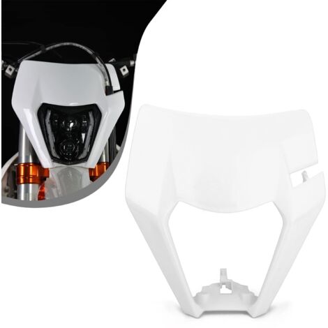Motorcycle Headlight Plate for 125 150 250 300 350 450 500 EXC XCW EXC-F 2017 2018 Dirt Bike Enduro Motocross Supermoto - White
