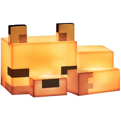 Lampe de Nuit Minecraft Fox - Lampe Mignonne, Cadeaux pour Garçons & Filles, Accessoires & Décor pour Chambre d'Enfants, Orange (1/5)