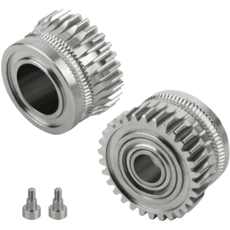 K1 Max Gears 2Pcs Engrenage d'extrudeuse en Alliage Nickelé Compatible with Creality K1/K1C/K1 max/Ender 3 V3 and Ender 3 V3 Plus Imprimante 3D