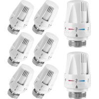 Thermostatic Radiator Thermostat Head: Mitening 8 Pieces Thermostatic Head Radiator Thermostat Radiator Tap Radiator Thermostat Head Connected Thermostatic Head M30 x 1.5