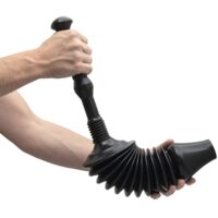 Piston de Toilette, Déboucheur Puissant Pour Déboucher les Canalisations, Outil D'aspiration Robuste et Flexible Pour Déboucher les Toilettes de Tous Types, 60 X 13 Cm, Dia 5 Cm, Noir