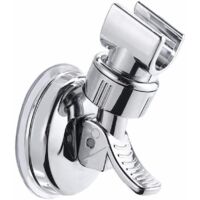Support Pommeau Douchette, Accroche Douche à Main Ventouse, Support de pomme de douche réglable amovible support mural de douche ventouse support Argent