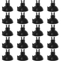Aquarium Ventouses pour Tuyau Standard de 0,5cm d'épaisseur, Noir Accessoires pour l'aération des Aquariums, 20 pièces