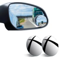 Blind Spot Mirrors Real Glass Car Side Mirror 360° Wide Angle Adjustable Round 2pcs
