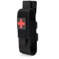 Garrot Tourniquet Sac Tactiques Molle TQ Pouch Portable Militaire Trousse d'équipement d'urgence et Trauma Medical Ciseaux Titulaire Support Portable Pochette Souple Outil EDC Noir