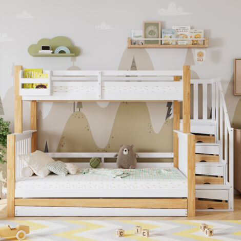 Best For Kids Cuna Juvenil De 90 X 180 Cm Con Protección Anticaídas Y